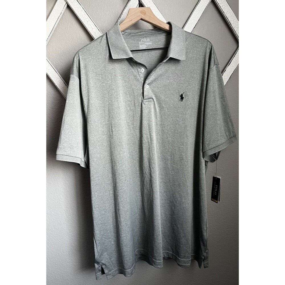 New! Polo Ralph Lauren Men’s XXL Polo Shirt Grey Heather *READ*